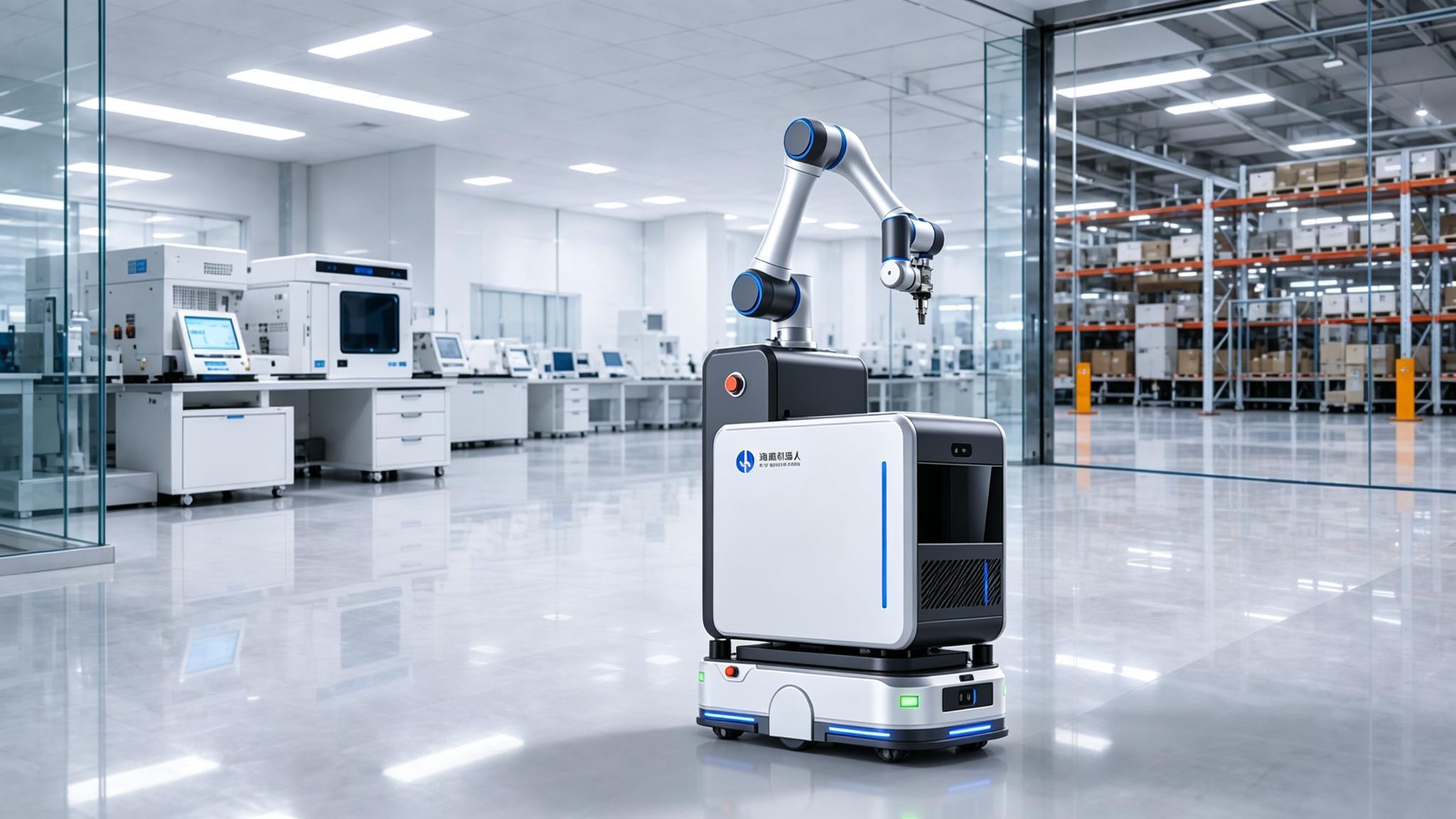 智能复合机器人在实验室与仓储衔接区域 / Mobile manipulator in a laboratory and storage setting